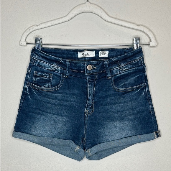 KanCan Pants - KanCan Dark Blue Denim Jean Shorts
